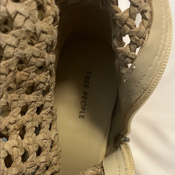 FP Movement by Free People Tan Woodstock Woven Heeled Boots NWOT - Picture 2 of 7